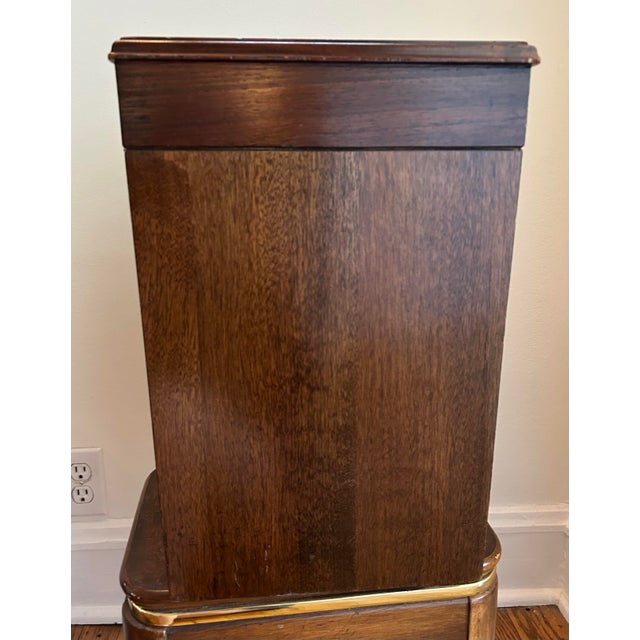 Wood Mid Century Mahogany Equestrian Waste Bin For Sale - Image 7 of 8