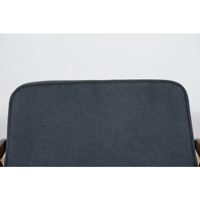 Black Mid-Century Modern GFM-87 Armchair by Juliusz Kedziorek for Gościcińskie Furniture, Poland, 1960s For Sale - Image 8 of 14