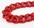 Angela Caputi Italy Choker Necklace Massive Red Cinnabar Resin Chain For Sale - Image 9 of 10