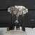 Metal Art Deco Skyscraper-Style Nickeled Bronze & Frosted Glass 4-Arm Chandelier For Sale - Image 7 of 13
