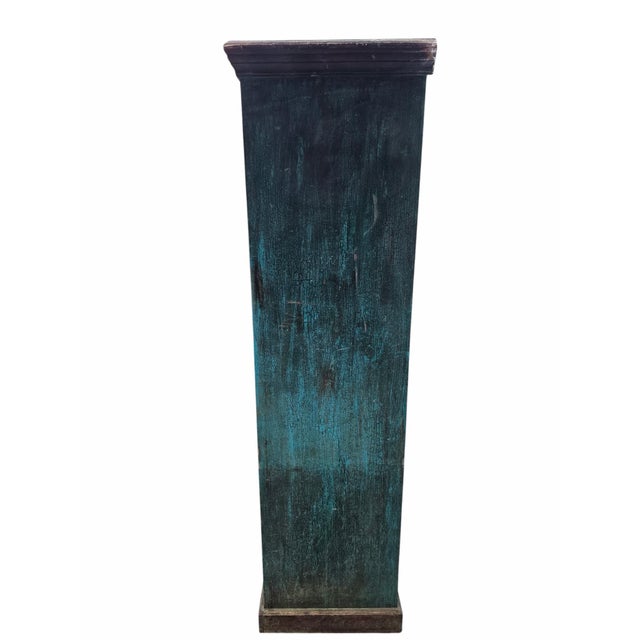 Wood Antique German Hand Painted Cabinet For Sale - Image 7 of 12