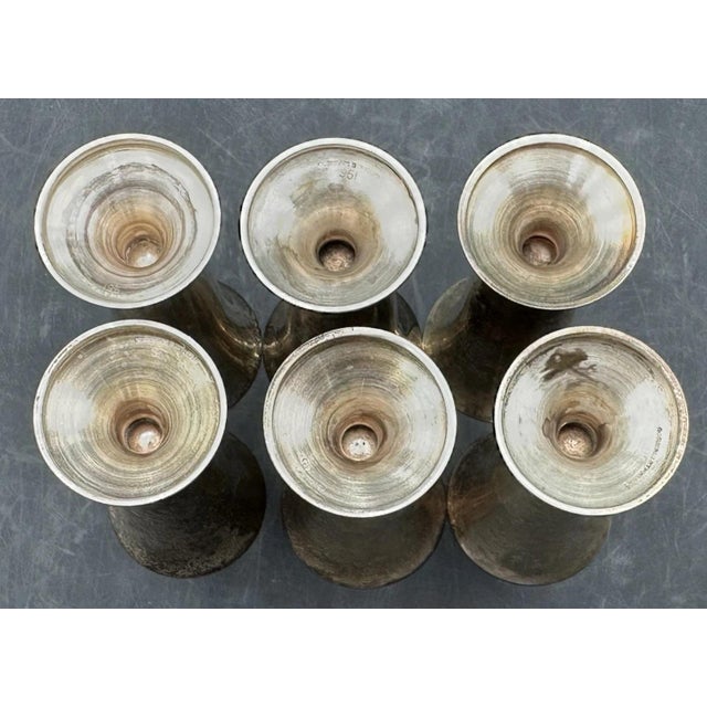 Modern Mid 20th Century Gorhan Sterling Silver 951 Cordial Shot Glasses 124 Grams - Set of 6 For Sale - Image 3 of 17