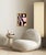 Original acrylic painting by Bryan Boomershine on canvas board featuring a bold modernist composition of organic black...