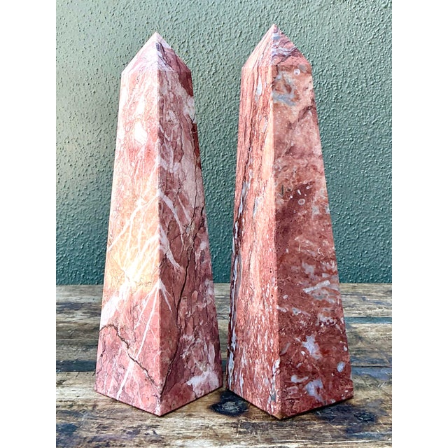 Vintage Minimalist Stone Obelisks - A Pair For Sale In West Palm - Image 6 of 12
