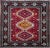 3’ 10” x 3’ 10” Highly desirable square size Persian tribal area rug in a brilliant red background color with medallions...