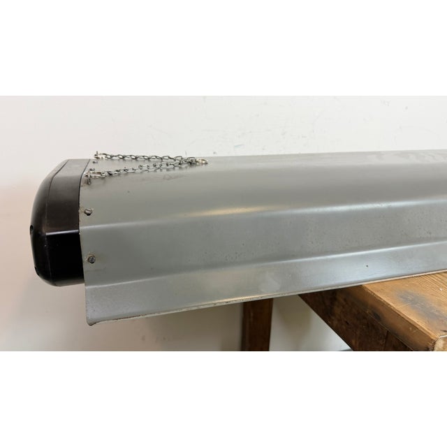Industrial Grey Hanging Tube Light from Elektrosvit, 1960s For Sale - Image 13 of 18