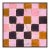 Checkerboard 1 by Virginia Chamlee in Walnut Frame, Small Art Print on Canvas For Sale