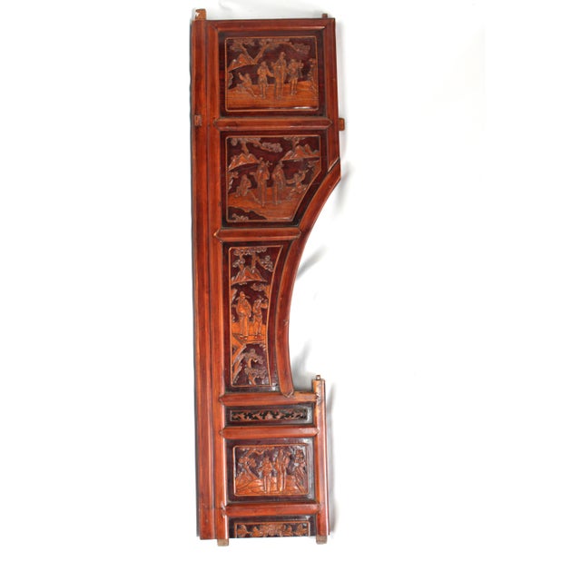 Carved Scenic Wall Art / Panel Set Wisdom Harmony and Prosperity For Sale - Image 6 of 18
