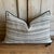 Custom made linen and wool embroidered stripe pillow with insert. Size: 15x23 Exquisite thick nubby linen in a flax...
