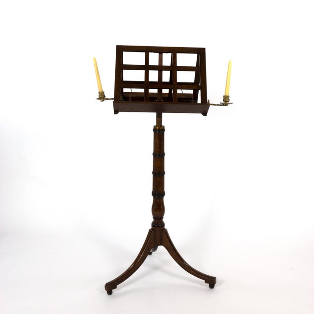 Early 19th Century Early 19th Century English Regency Walnut Duet Stand For Sale - Image 5 of 13