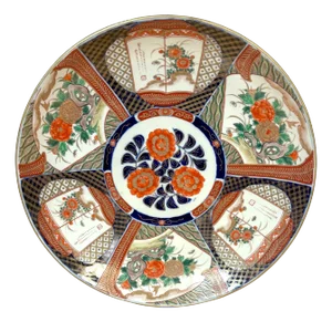 Large Meiji Period Imari Floral Charger, by Fukagawa