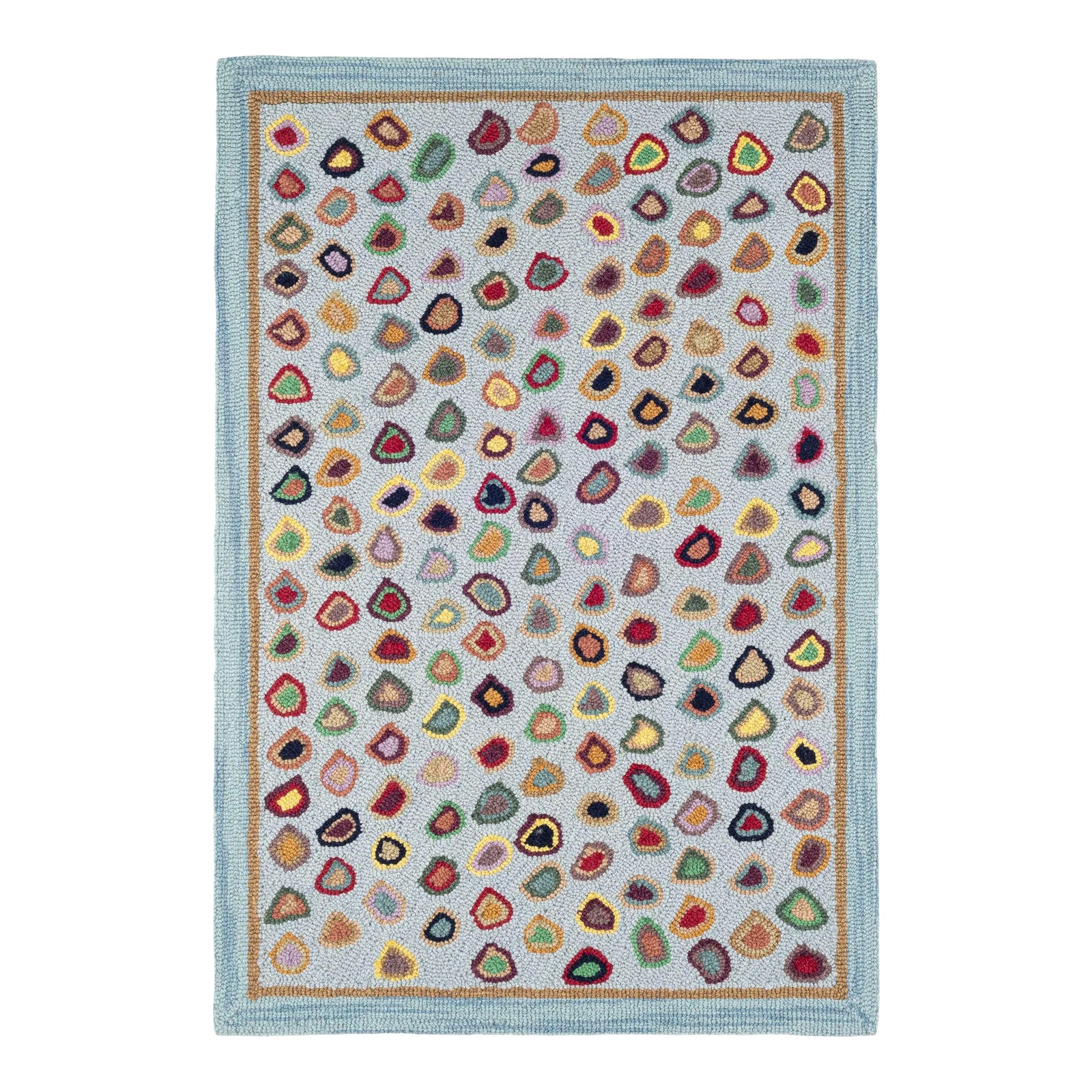 Dash & Albert by Annie Selke Cat's Paw Blue Micro Hooked Wool Rug, 2' x ...