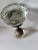 Glass door knob. 12 sided glass top with center rosette pattern. From house in philadelphia. Both set screws in place....