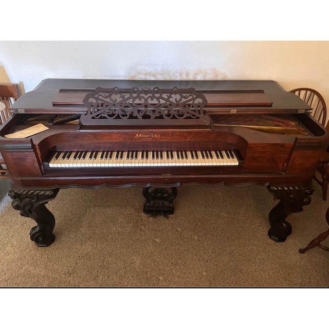 Victorian Old Historic Museum-Worthy Restored Victorian Antique Square Grand Piano – Professionally Maintained For Sale - Image 3 of 9