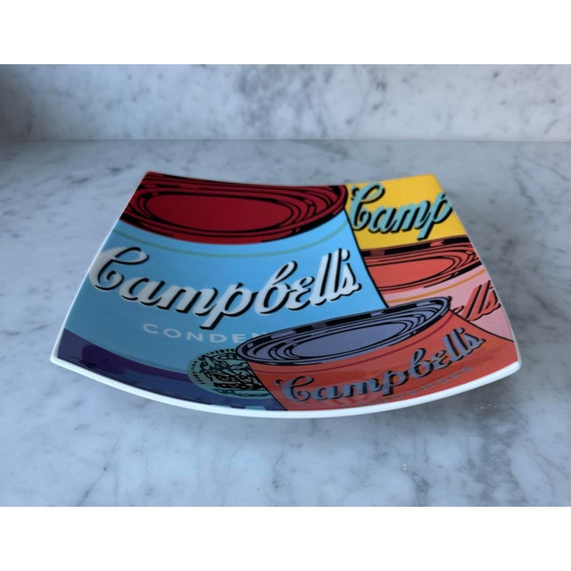 Pop Art 1990s Pop Art Rosenthal Studio Line Andy Warhol Campbell Soup Plate Limited Edition Germany For Sale - Image 3 of 8