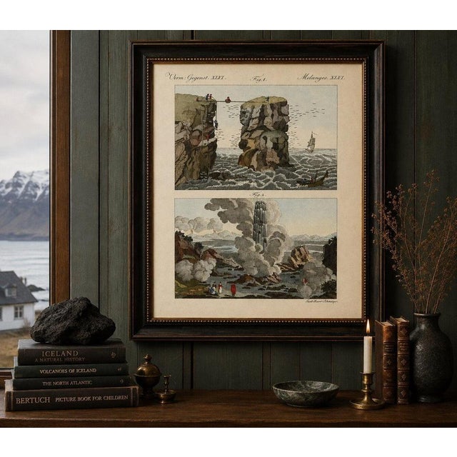 Bertuch, Iceland Geyser, Hekla and Orkney Bird Catchers, 1802, Engraving For Sale - Image 10 of 11