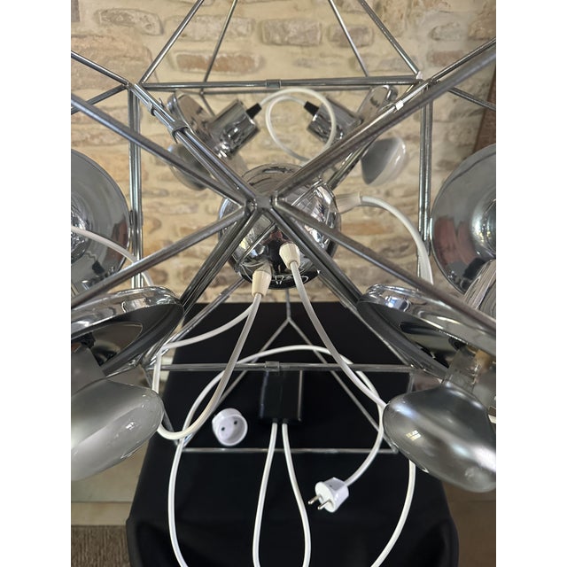 Rare Italian Sculpture lamp by Félice RAGAZZO, published by GUZZINI in 1971, model with 6 interchangeable lights, the...