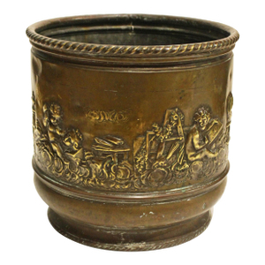 Mid-19th Century French Circular Brass Jardiniere