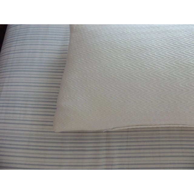 Hollywood Regency Frette White Fabric Long Bolster Decorative Pillow For Sale - Image 3 of 5