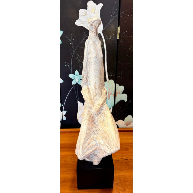 1980s Signed Mid Century Original Austin Productions Brutalist Talll 32" Sculpture For Sale - Image 5 of 12