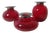 Ruby Red Murano Glass Vases, Italy, 1980s, Set of 3 For Sale