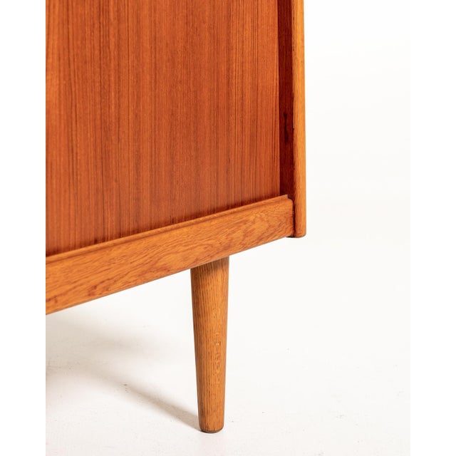 Brown Scandinavian Teak Bookcase with Desk, 1960s For Sale - Image 8 of 10