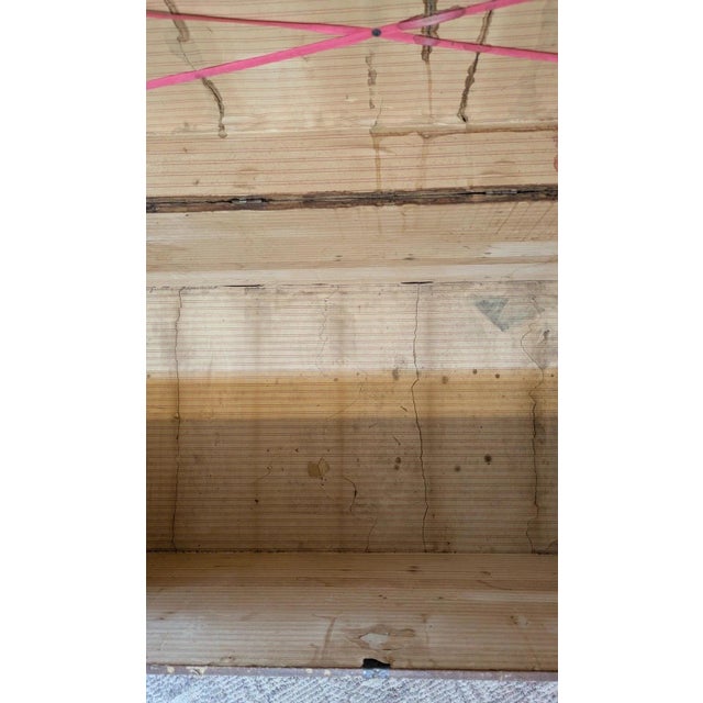 Wood Antique Louis Vuitton Canvas Steamer Trunk (Large) For Sale - Image 7 of 17