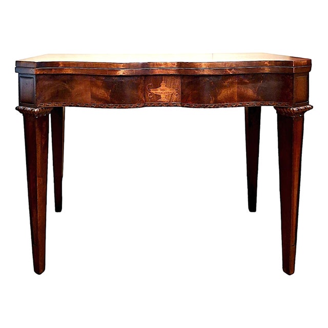 Federal Style Flip-Top Mahogany Table For Sale