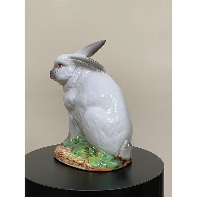 Ceramic Contemporary Italian Ceramic Rabbit Figurine Sculpture For Sale - Image 7 of 18