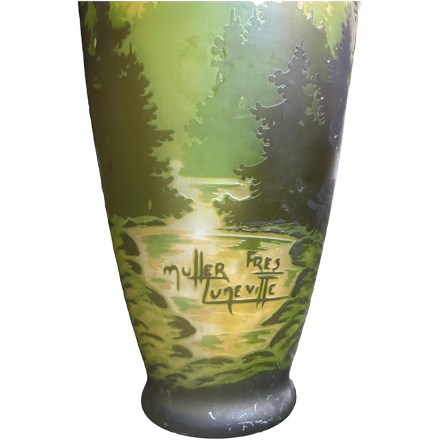 Muller Frères Early 20th Century Muller Freres Cameo Glass Vase For Sale - Image 4 of 5