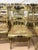 6 asparagus green chairs with black and green detailing Original distressed paint 19th century Hitchcock style chairs Also...