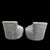 Mid 20th Century MCM Attributed to Vladimir Kagan Nautilus Asymmetrical Swivel Lounge Chairs - Pair For Sale - Image 5 of 8