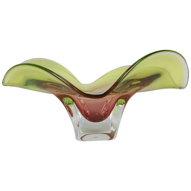 Vintage Art Glass Bowl from Chribska Glass Work, 1960s For Sale - Image 11 of 11