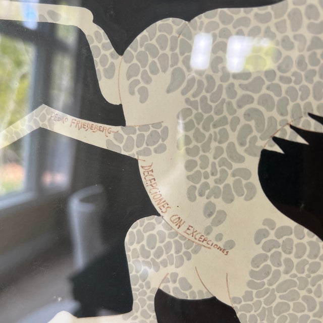 Contemporary Original Signed Pedro Friedeberg Acrylic Unicorn Painting For Sale - Image 3 of 8