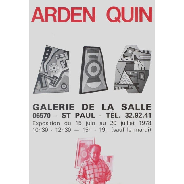 Carmelo ARDEN-QUIN GALERIE DE LA SALLE Exhibition 1978 poster on coated paper signed in the plate 20.5 x 13.8 in in mint...