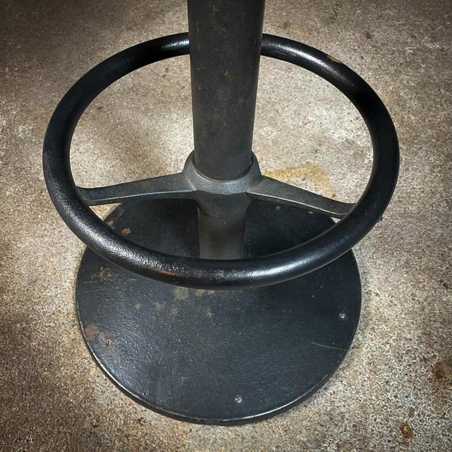 Textile Vintage Bar Stools in Black with Green, Set of 4 For Sale - Image 7 of 8