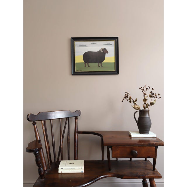 Contemporary Contemporary 'Walter' Original Naive Style Animal Oil Painting by British Artist Matt Rix, Framed For Sale - Image 3 of 11