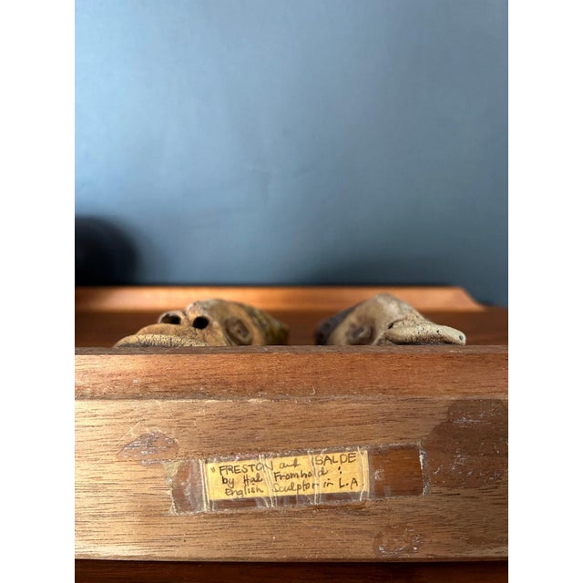 Hal Fromhold Hal Fromhold Mid Century Ceramic Vikings Sculpture For Sale - Image 4 of 4