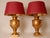 Vintage French Ceramic Yellow Gold Neoclassical Vase Table Lamps - a Pair For Sale - Image 13 of 13