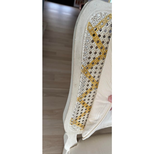 Wood Jacques Bodart Louis XV Style Chairs With Hand-Painted Cane, a Pair For Sale - Image 7 of 9