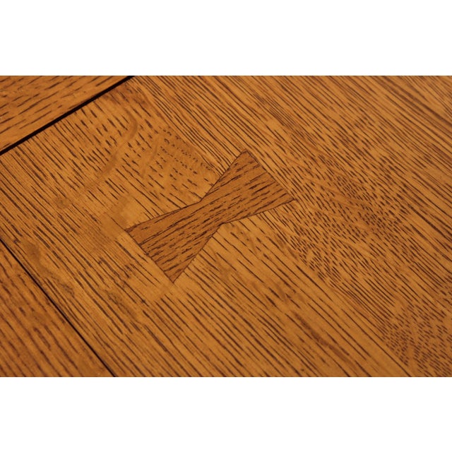 Arts & Crafts Mission Style Oak 2 Tier End Table For Sale - Image 9 of 15