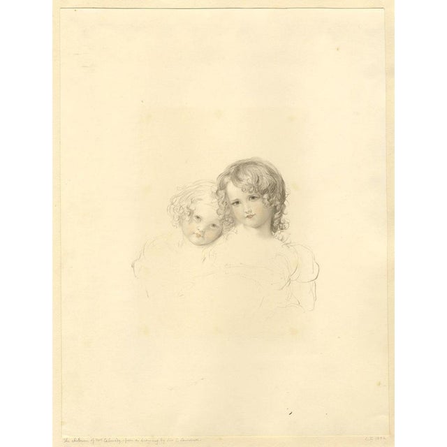 An original 1833 watercolour painting, C.T. after Sir Thomas Lawrence, The Calmady Children.An enchanting wash drawing...