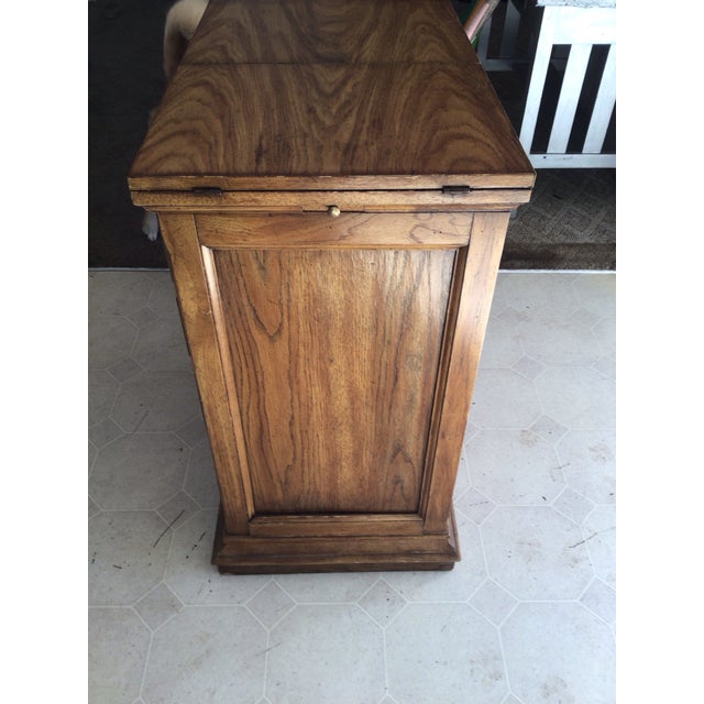 Brown Mid 20th Century Drexel Heritage Chartwell Solid Wood Vintage Expandable Drop-Leaf Server / Dry Bar Cabinet For Sale - Image 8 of 12