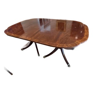 Baker Dining Room Table With Two Leaves to Expand the Table. Custom Table Pads Included. For Sale