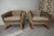 Jens Risom Pair of Mid Century Barrel Lounge Chairs by Jens Risom For Sale - Image 4 of 11