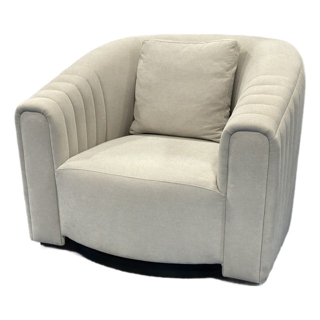 Caracole Large Modern Channeled Chair For Sale