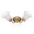 Late 20th Century Neoclassical Brass Two-Light Wall Sconce Etched Glass Shades For Sale