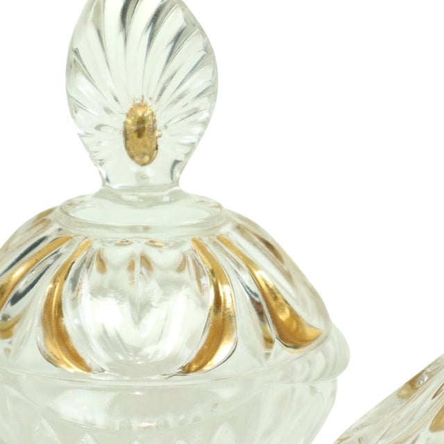 Vintage Art Deco Style Crystal Boudoir Perfume Bottles from Fischer, 1950s, Set of 3 For Sale - Image 15 of 18