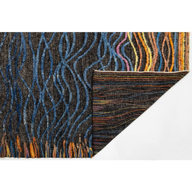Moroccan Modern HandCrafted Moroccan Style Wool Rug With Multicolor Abstract Design For Sale - Image 3 of 9