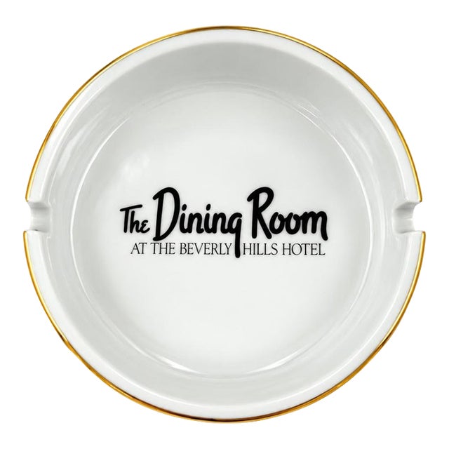 Vintage the Dining Room at the Beverly Hills Hotel Porcelain Ashtray For Sale